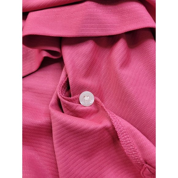 NEW Jack Nicklaus Cool Plus Men M Coral Pink Performance Golf Polo Wicking UPF - Picture 8 of 11